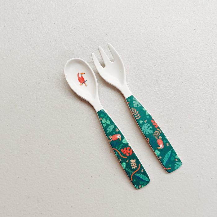 Kids Melamine Cutlery - Jungle Theme by Suki McMaster