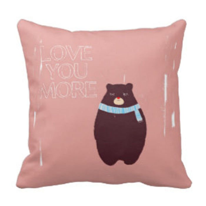 Cushion Cover - Love You More Bear by Suki McMaster