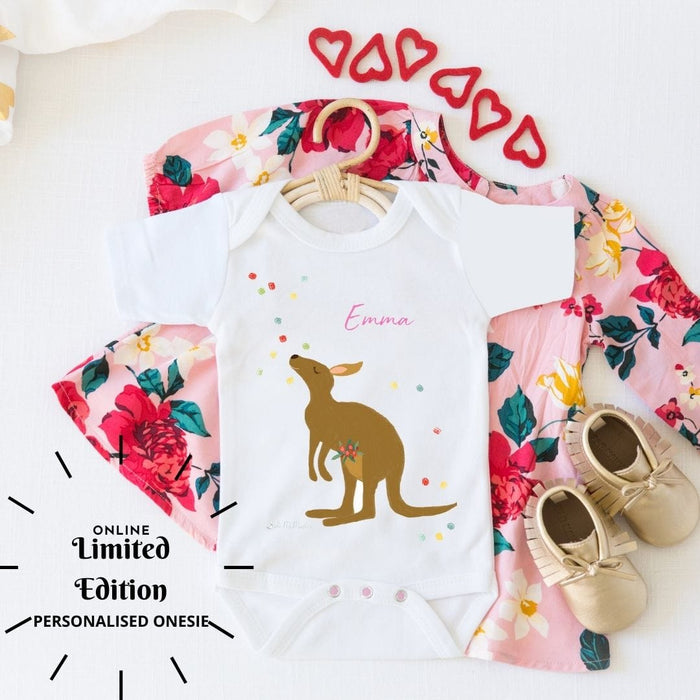 Personalised Baby Onesie Romper - Kangaroo by Suki McMaster