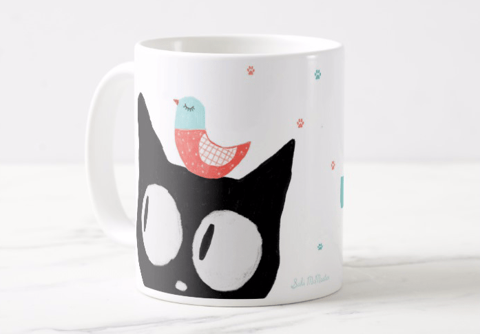 Suki McMaster Mug - Cat & Bird