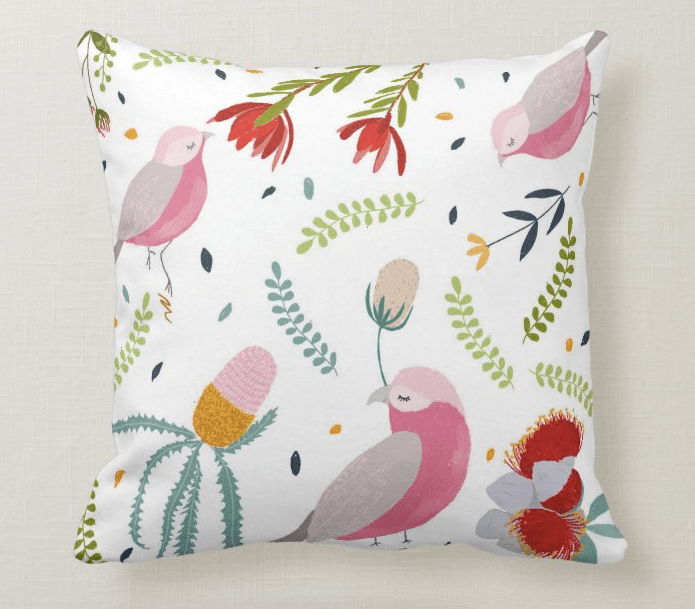 Cushion Cover - Georgie the Galah by Suki McMaster