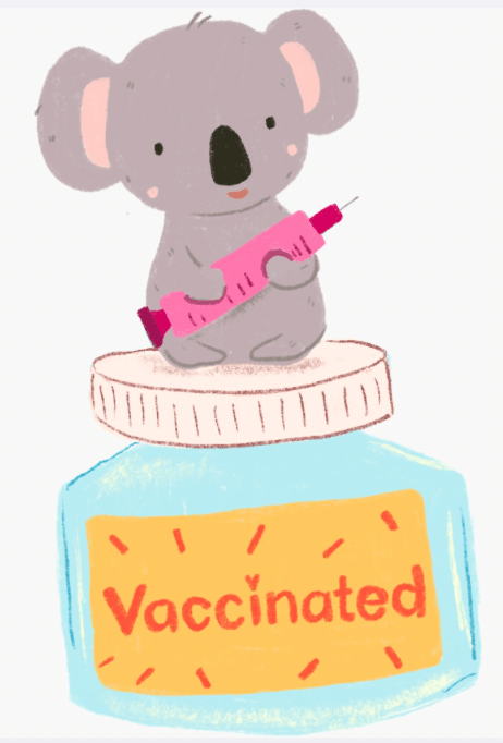 Koala Vaccinated Stickers