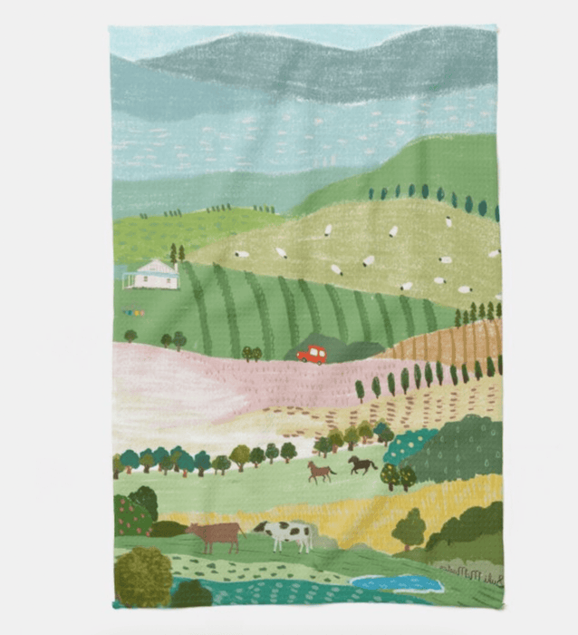 Kitchen Tea Towel - Country by Suki McMaster