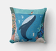 Suki McMaster Melbourne Design Surfer and Whale Coral Cushion