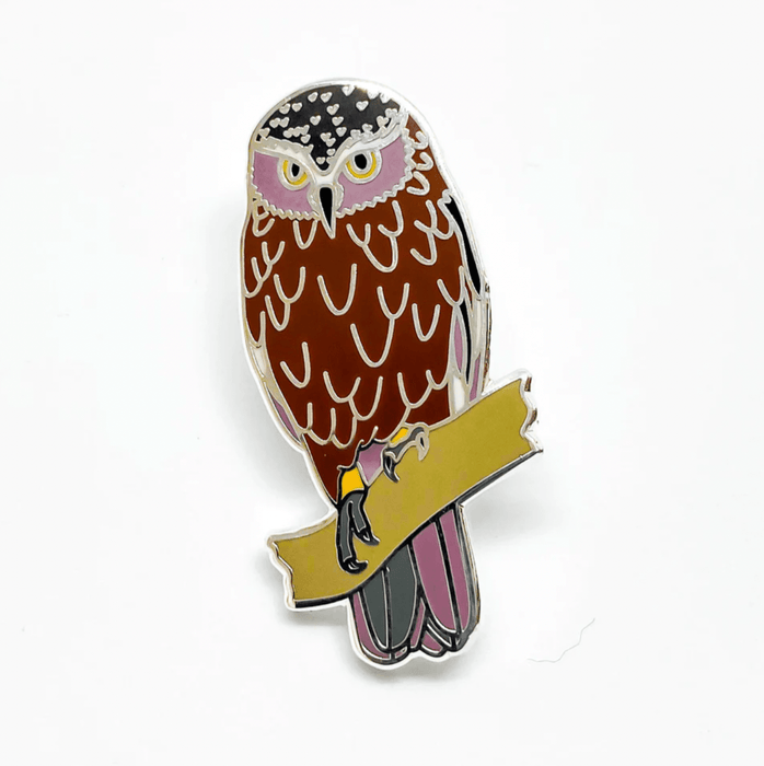 Red Parka - Southern Boobook Owl Pin