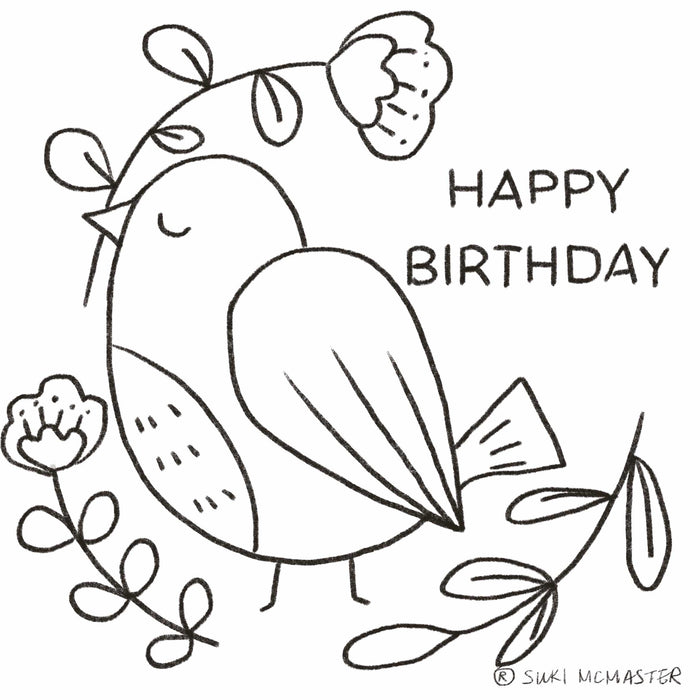 Staedtler X Suki McMaster - Birthday Card Tutorial With Free Download Template