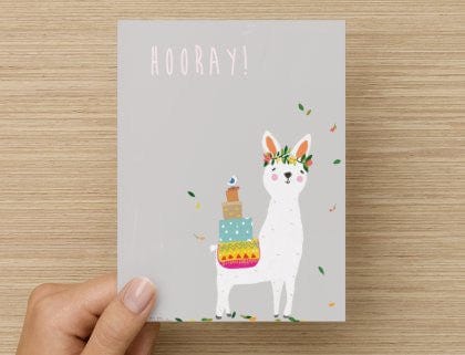 Blank Card - Horray! by Suki McMaster