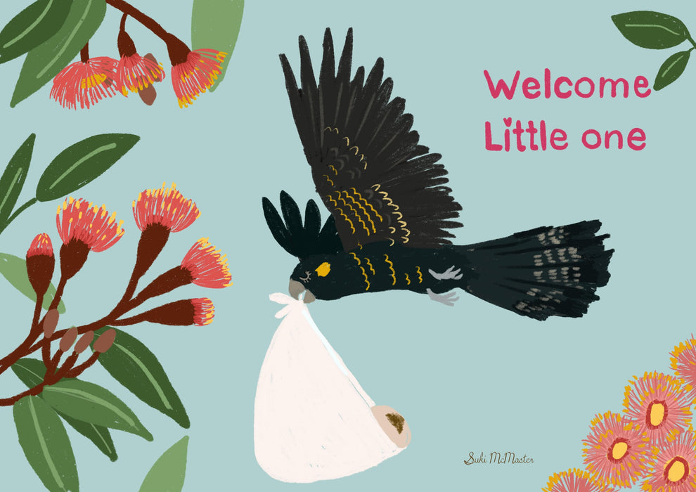 Suki McMaster Welcome Little One New Baby Card -  Blank Card
