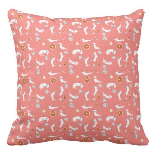 Suki McMaster Floor Cushion Cover - Dog and Donuts