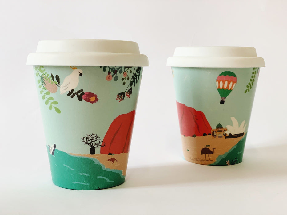 Bamboo Reusable Cup - Australian Icons by Suki McMaster