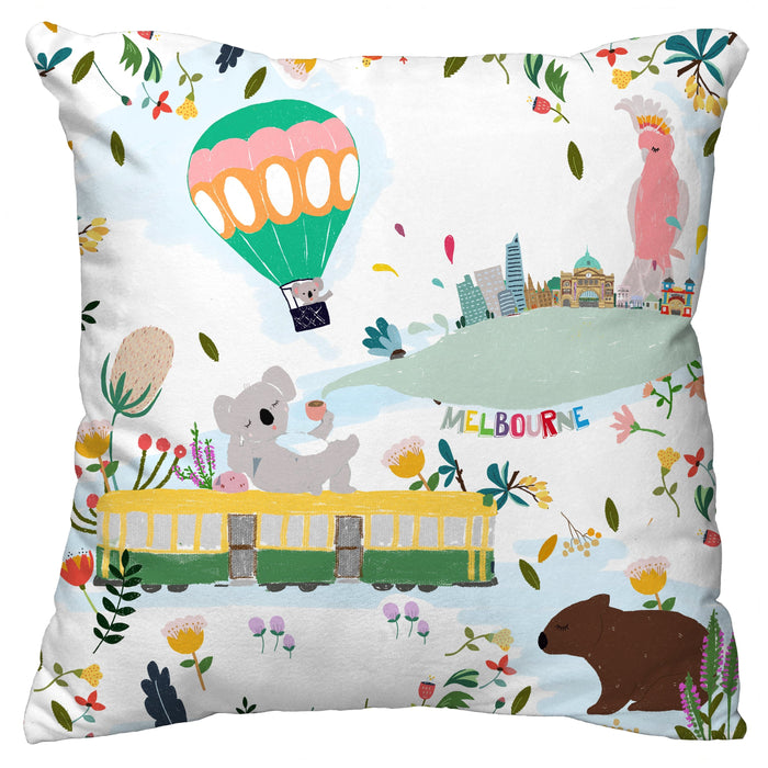 Cushion Cover - Melbourne Icons by Suki McMaster